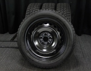 [中古リペアスチール鉄スタッドレス4本] 5.5J+39PCD100トヨタ120系ラクティス純正9分溝グッドイヤー175/60R16新型シエンタ20プリウス美品