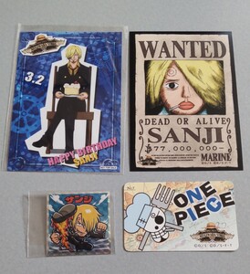 ONE PIECE サンジ ステッカー類 バースデー ワンピースマン 麦わらストア