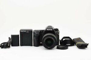 Pentax K-5 1628万画素 + 18-55mm DA AL WR レンズキット [美品] レンズフード ストラップ 充電器 バッテリー S/C10000回前後 手ぶれ補正