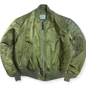 稀少 美品 ALPHA INDUSTRIES 90s USA製 MA-1 グランドクルー フライトジャケット XLサイズ