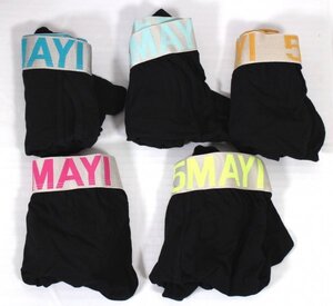 15 03067 ☆ 5MAYI MEN UNDERWEAR ボクサーパンツ オシャレ 5枚セット Sサイズ 【アウトレット品】