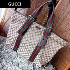 GUCCI GGキャンバス　シェリーライン　トートバッグ トートバッグ