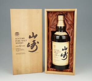 鳳】未開栓 サントリー 山崎 12年 ピュアモルト　ウィスキー suntory whisky 木箱 検：響　白州　竹鶴 　茅台