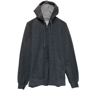 champion プリント スウェット パーカー チャンピオン M キッズ ダークグレー フルジップ 古着卸 アメリカ仕入 a609-5174