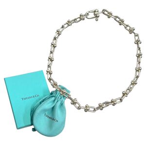 箱付き TIFFANY＆Co. ティファニー ハードウェア スターリングシルバー マイクロ リンク ブレスレット ラージ