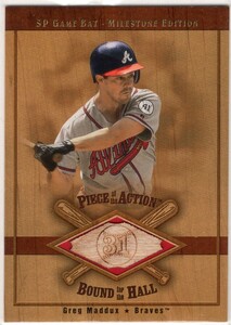 Greg Maddux ＜2001 SP Game Bat Milestone Piece of Action Milestone＞ バットカード