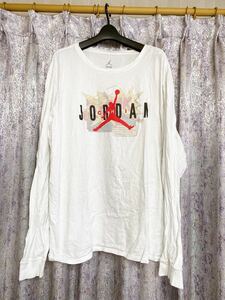 NIKE ナイキ 長袖Tシャツ 長袖 Tシャツ ロンT 白 ジョーダン バスケ ロゴ マイケルジョーダン JORDAN メンズ XXL ビッグ 大きいサイズ 3L