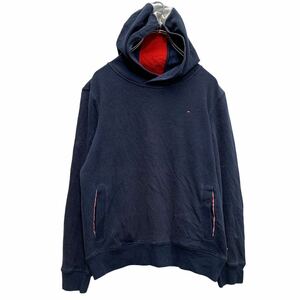 TOMMY HILFIGER ロゴ スウェット トレーナー 164 L～ キッズ ネイビー トミーヒルフィガー プルオーバー 古着卸 アメリカ仕入 a603-5996