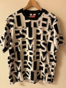 Supreme 20SS Spellout S/S Top 黒x白　シュプリーム スペルアウト　Tシャツ