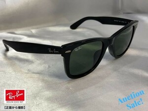 【中古】 Ray-Ban レイバン サングラス WAYFARER ウェイファーラー RB2140-F 901 52□22 3N ブラック