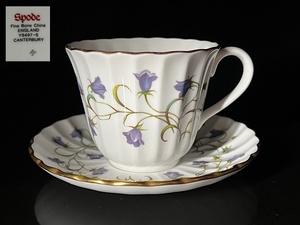 【瑞】スポード Spode CANTERBURY　花柄金彩カップ＆ソーサー