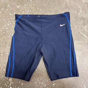 前WK272 NIKE ナイキ　競泳　水着　スイムウェア　プール　ネイビー　ジュニア160 クリーニング済