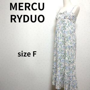 MERCU RYDUO フラワー総柄デザイン キャミソール ロングワンピース フリーサイズ 花柄 レディースファッション