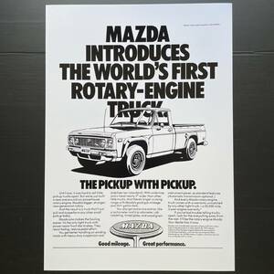 ポスター★1974年 マツダ ロータリー・ピックアップトラック 広告★13B型ロータリー/プロシード/B1600