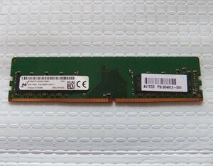 PC用メモリ Micron 8GB 1RX8 PC4-2666V-UA2-11 MTA8ATF1G64AZ-2G6H1 8GB 中古 162