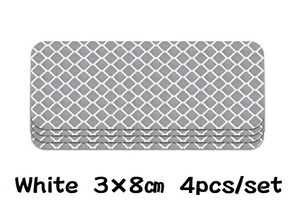 衝突防止反射ステッカー４枚セット（白）