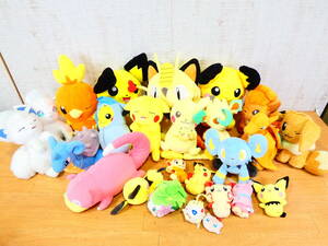 ▲ポケモンぬいぐるみ まとめて25点 ピカチュウ ピチュー ニャース ヤドン ラプラス アチャモ ロコン イーブイ ※ジャンク品 ＠140