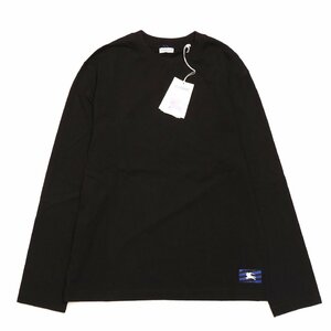 バーバリー メンズ ロングスリーブ リラックス Tシャツ ブラック サイズL BURBERRY 8081995 1001