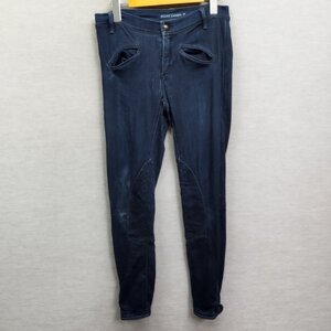 H344 RALPH LAUREN ラルフローレン デニム パンツ スキニー ストレッチ 裾 スナップボタン インディゴ レディース ブルー 28インチ