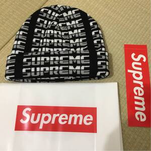 supreme Repeat Beanie 黒 シュプリーム ビーニー 17AW