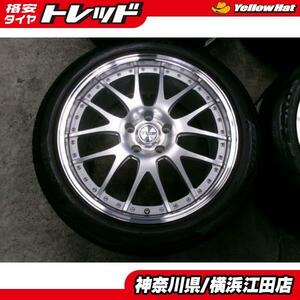 ◆TWSエクスリート107M◆9.5/11.0×21インチ +43/+56 5H130◆中古タイヤ付◆ピレリPゼロ 285/40R21 + 315/35R21◆ポルシェカイエンに