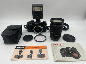 PENTAX ペンタックス Pentax Super A 35-105mm F3.5 マクロ フィルムカメラ ボディレンズセット ストロボ AF200T 説明書 現状品