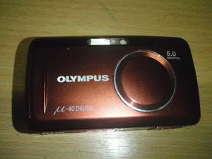 OL200-μ40-1 OLYMPUS製デジタルカメラ μ-40 DIGITAL(光学3倍ズーム　レッド)