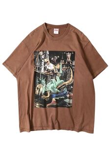 (D) SUPREME シュプリーム T-REX Tee XL ブラウン 半袖 Tシャツ (ma)