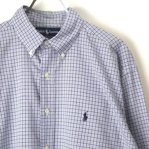 00s Polo by Ralph Lauren シャツ vintage ヴィンテージ ラルフローレン ブルー patagonia L.L.Bean オンブレ レーヨン チェック USA