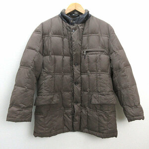 s■アクアスキュータム/Aquascutum ダウンジャケット JKT【M】茶/MENS/146【中古】