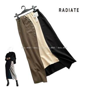 新品【送料無料】定価15400円■スコットクラブ RADIATE ラディエイト■ 大人モード...♪異素材ドッキング配色切替フレアスカート