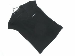 アルマーニジーンズ フレンチスリーブ Tシャツ 黒 ■◆ ☆ eec1 レディース