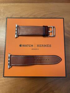 HERMES エルメス×アップルウォッチ 本革バンド シンプルトゥール (茶)