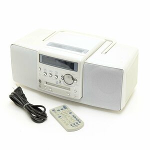 ▽516575 【動作品】KENWOOD CD MDコンポ ラジオ パーソナルステレオシステム リモコン付属 MDX-L1 2007年製 ケンウッド