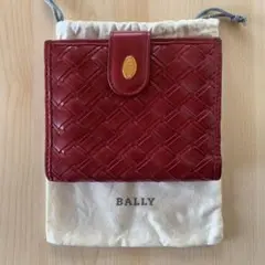 BALLY 折り財布　美品　レディース　レッド　バリー　巾着　本革　イタリア