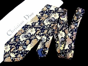 ♪今週の特売980円～♪3049♪良品【Dior】ディオール【花 植物 柄】ネクタイ♪