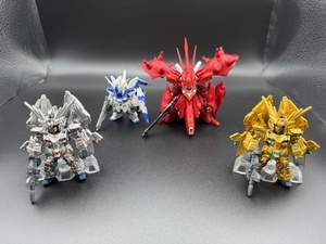 【開封品】ガンダムコンバージ 逆襲のシャア ユニコーンガンダム 系列4体 ※検索 GUNDOM CONVERGE Hi-ν ナイチンゲール フェネクス