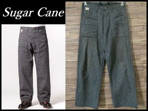 ◆ 東洋 シュガーケーン SC41825 9oz. BLACK COVERT ENGINEER PANTS ブラック コバート シンチバック付き エンジニア ワーク パンツ 黒 W32