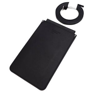 F0502S 新品 MARGARET HOWELL idea/3P トパズ レザー スマホショルダー スマホケース ブラック マーガレットハウエル