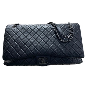 シャネル CHANEL ジャンボマトラッセ ブラック　SV金具 レザー ショルダーバッグ ユニセックス 中古