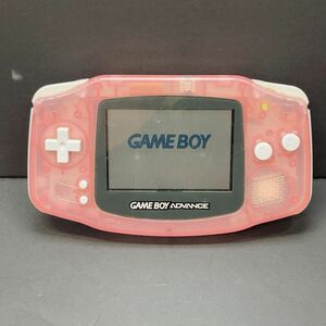 Nintendo 任天堂 GAMEBOY ADVANCE AGB-001 ゲームボーイアドバンス ミルキーピンク 通電確認済み 一部破損あり　K