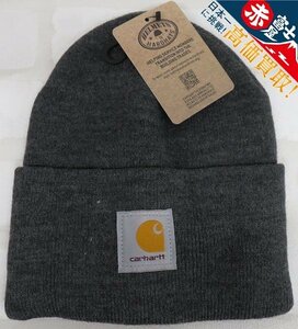 1H5742【クリックポスト対応】未使用品 カーハート ニットキャップ USA製 carhartt