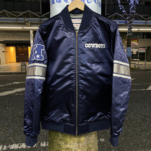 USA正規品【3XL】 Mitchell&Ness ミッチェル&ネス NFL カウボーイズ cowboys サテン スタジアムジャンパー Throwback スタジャン アメフト