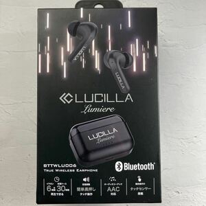 ルシーラ LUCILLA 完全ワイヤレスイヤホン LUCILLA BTTWLU006 Bluetooth対応 ネオンシルバー [BTTWLU006SL] 　未使用品　送料無料