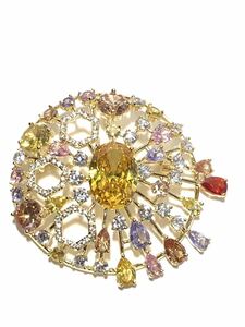 Cubic-Zirconia Brooch 813