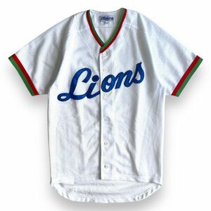 希少★Mizuno製 西武ライオンズ LIONS レプリカ ユニホーム ベースボール シャツ 刺繍 ワッペン UNIFORM ヴィンテージ VINTAGE 150 90年代