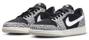 24㎝ ナイキ エアジョーダン1 レトロ ロー OG CZ0858-001 NIKE AIR JORDAN 1 RETRO LOW OG ブラックセメント 女性 子供 キッズ 子供用