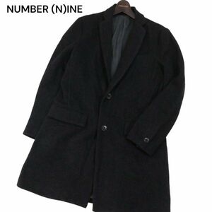 NUMBER (N)INE ナンバーナイン 秋冬 裏起毛★ ウール チェスター コート Sz.3　メンズ 日本製　I3T02096_B#N