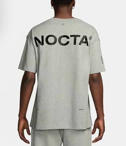 完売品☆NIKE x NOCTA 【ショートスリーブ グラフィックTシャツ グレーx黒ロゴ】 Lサイズ タグ付未開封新品 送込☆ノクタ Drake ナイキ