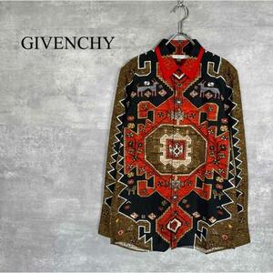 『GIVENCHY』ジバンシー (38) 総柄 デザイン シャツ